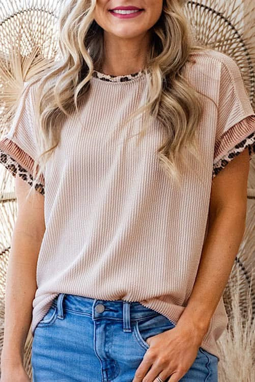 Cream Ribbed Top