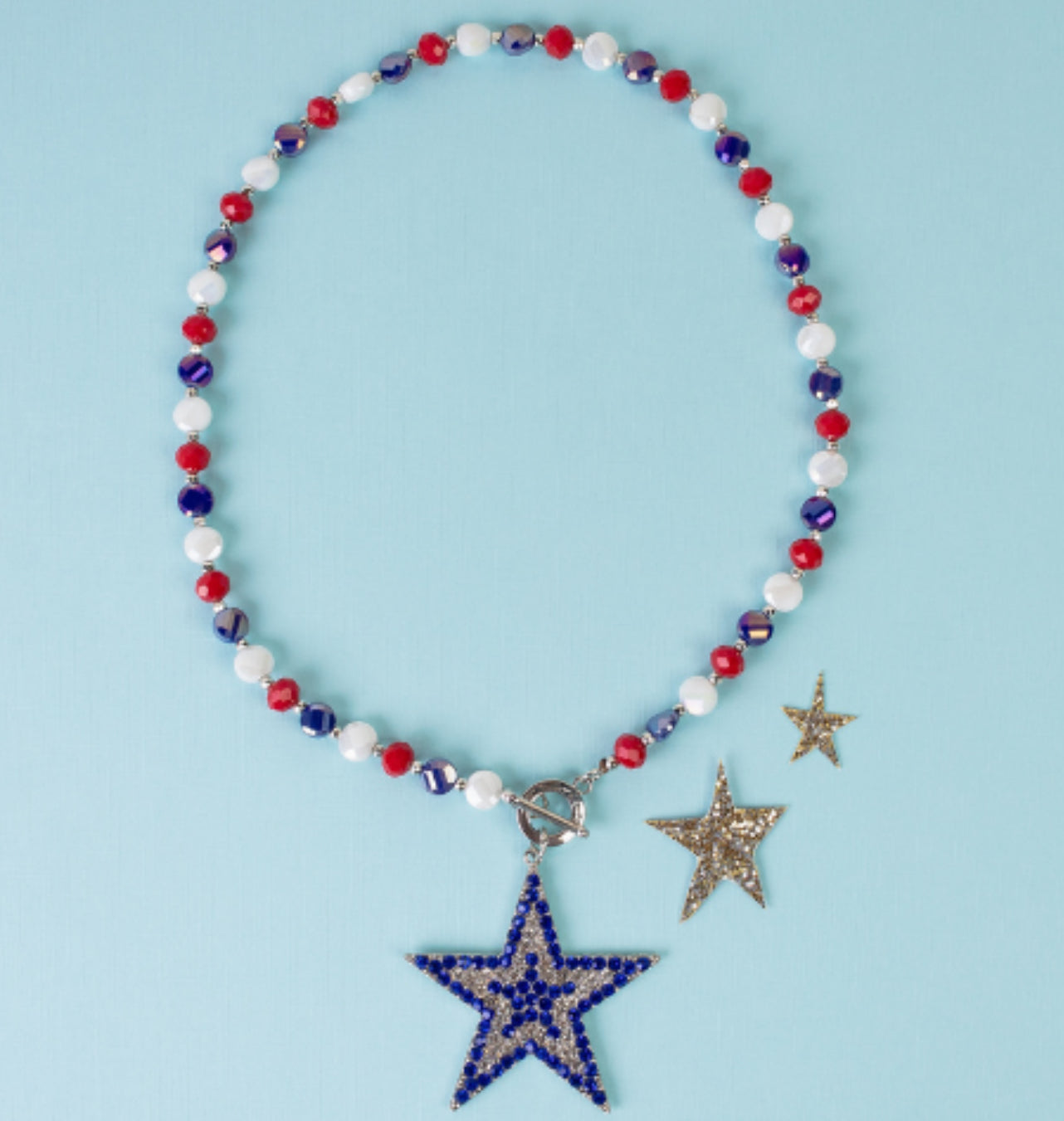 Red, white, and blue jewelry