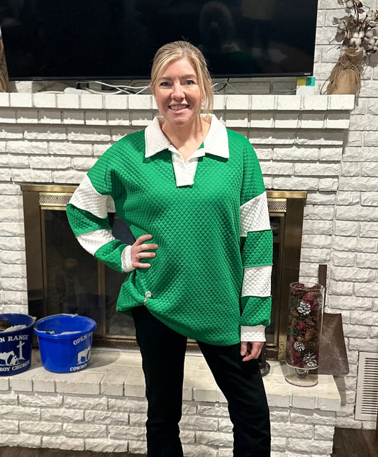 Green Stripe Sweater