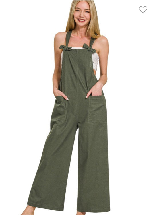 Winter-Olive Overalls