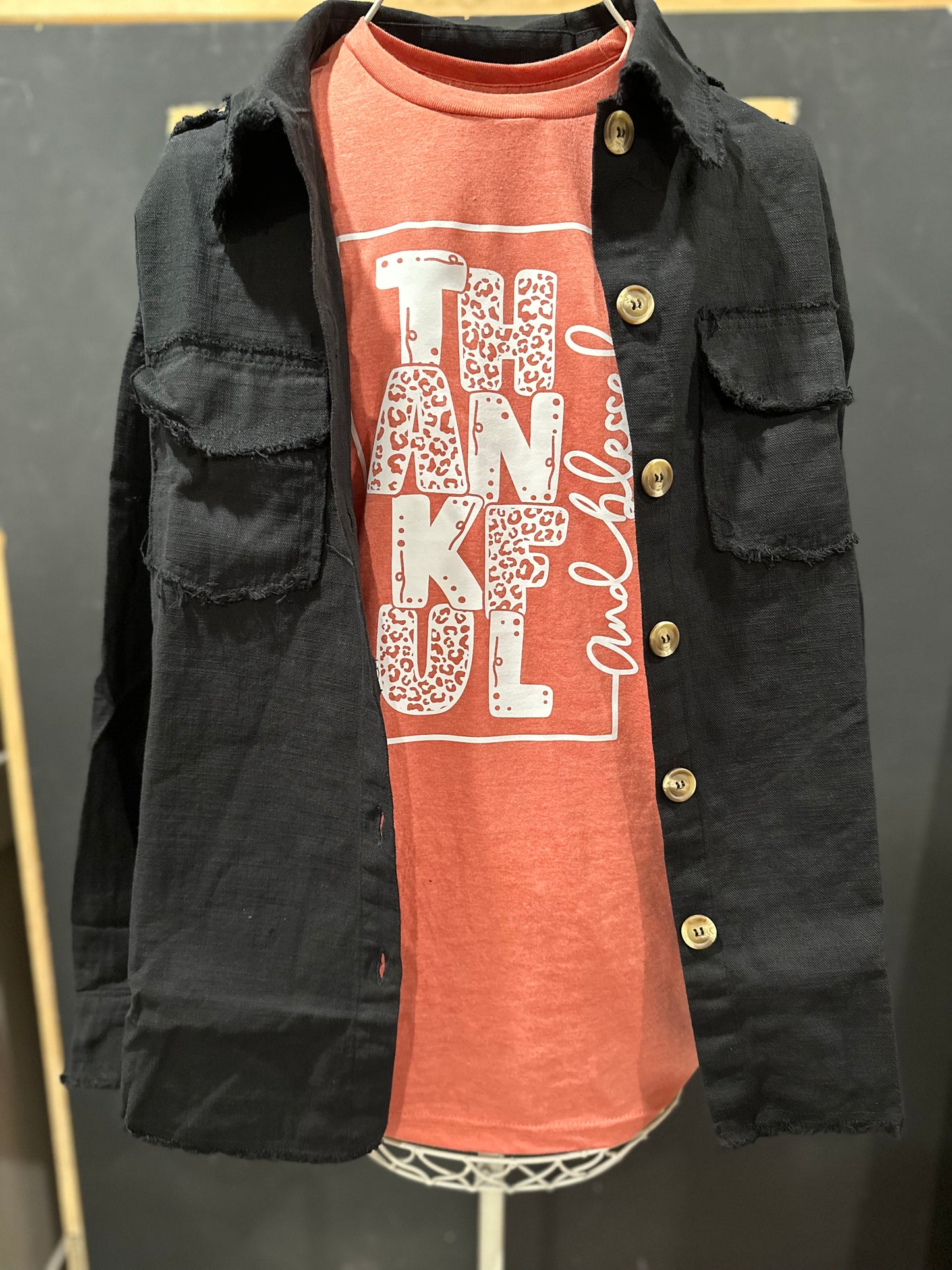 Orange Thankful Tee