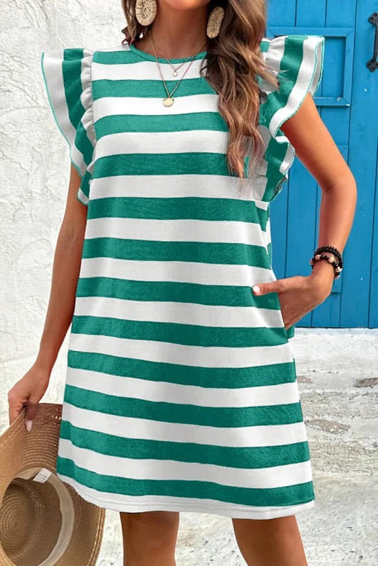 Green Flutter Dress