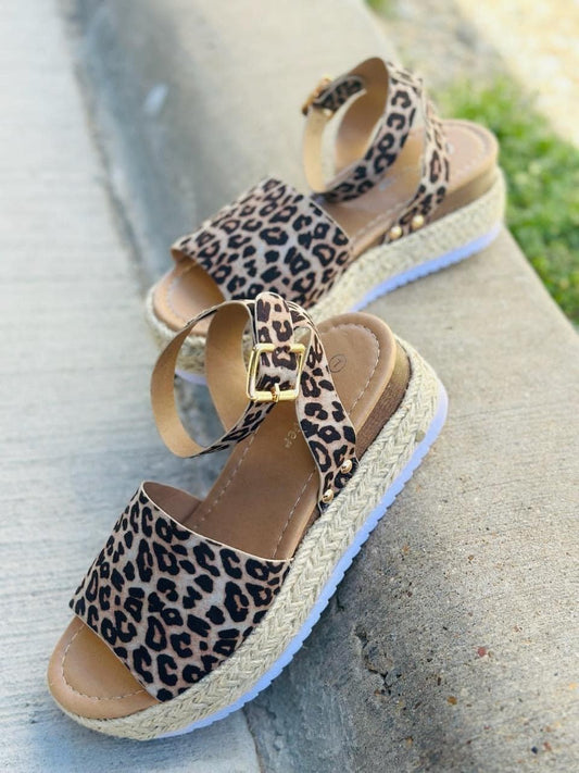 Leopard sandals