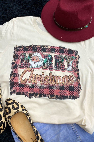 Merry Christmas-cream Tee