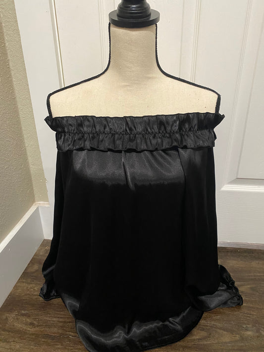 Black Ruffle Top